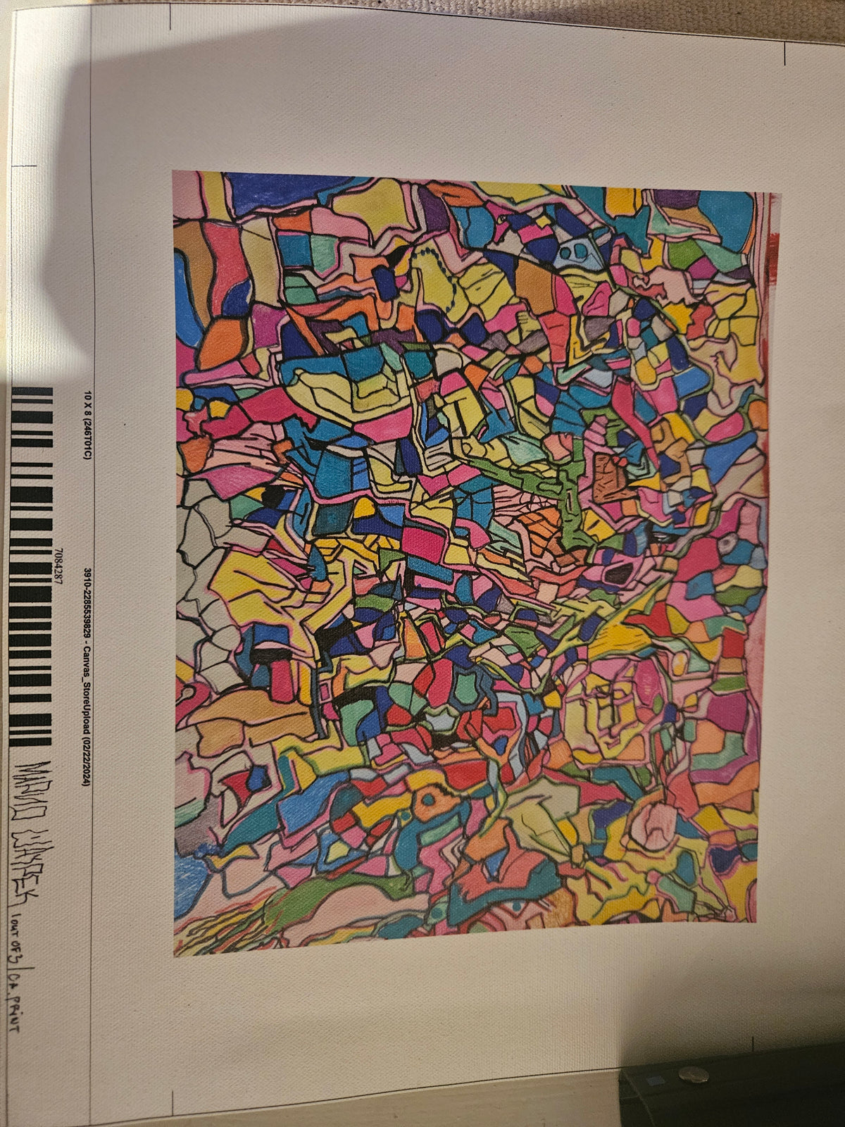 Canvas print unframed